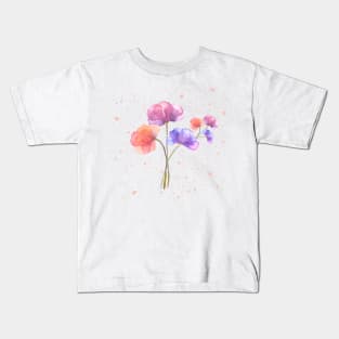 Flower watercolor style Kids T-Shirt